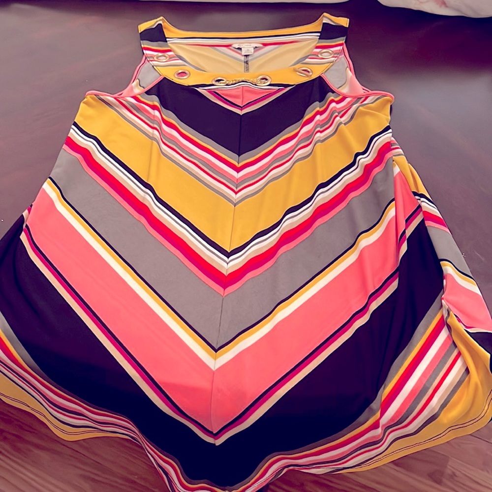 Ladies stripe color top size small
